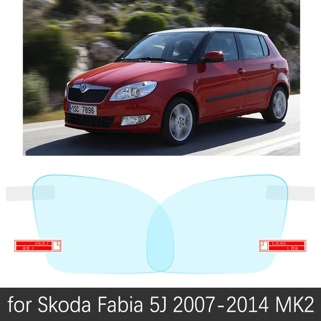 Для Skoda Fabia 2 5j 2007- MK2 полное покрытие противотуманная пленка зеркало заднего вида дождестойкий анти-непрозрачна пленка s чистые аксессуары 2012 - Название цвета: Fabia 2007-2014
