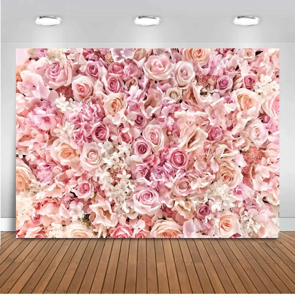 

Wedding Ceremony Party Photocall Flower Wall Photography Backdrops Customized Photographic Backgrounds For Photo Studio
