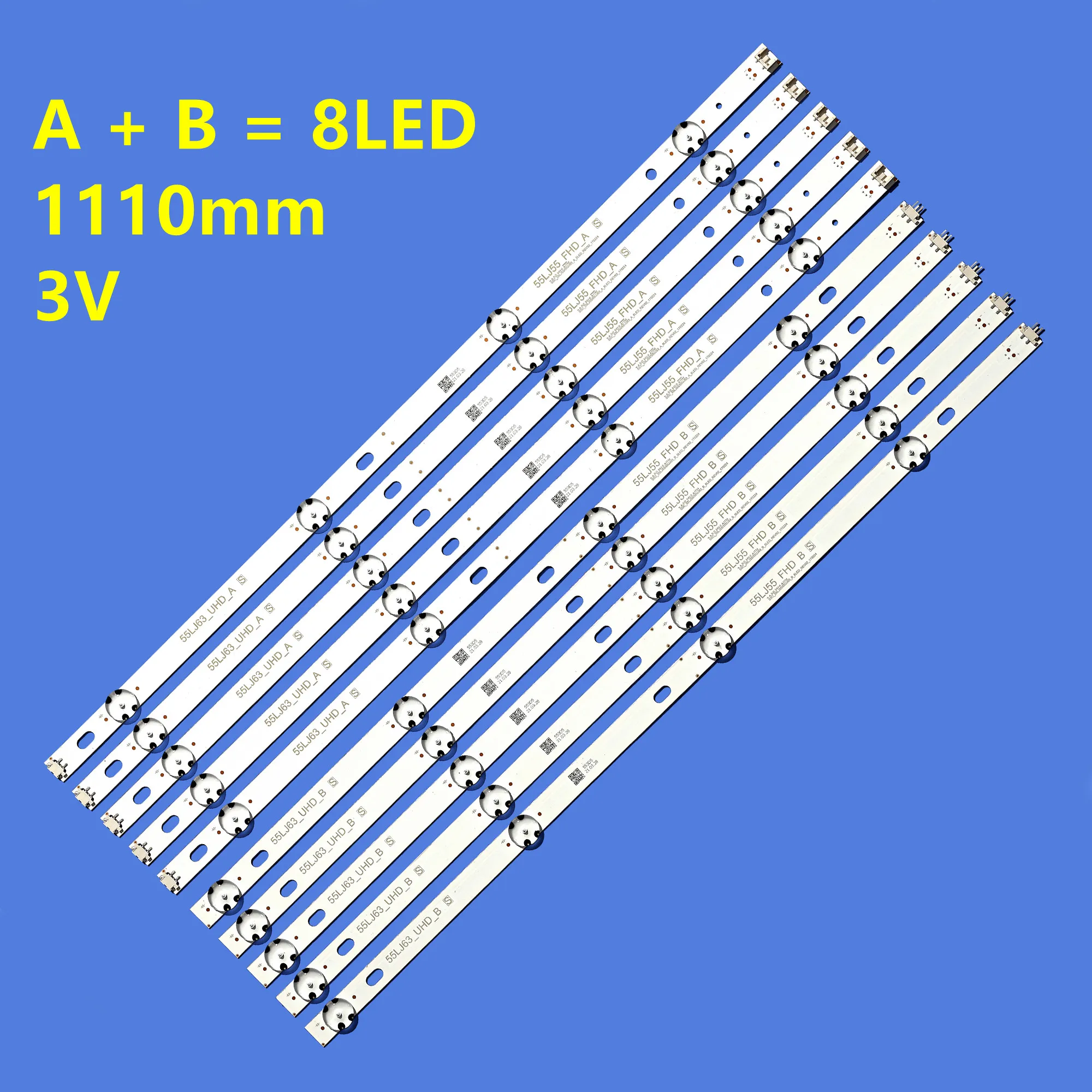 

10 PCS/set LED Backlight Strip For LIG 55UJ635V 55UJ6307 55UJ634V 55UJ630V 55UJ635 SSC_55LJ55/55UJ63_B A Eav63632405 EAV63673005