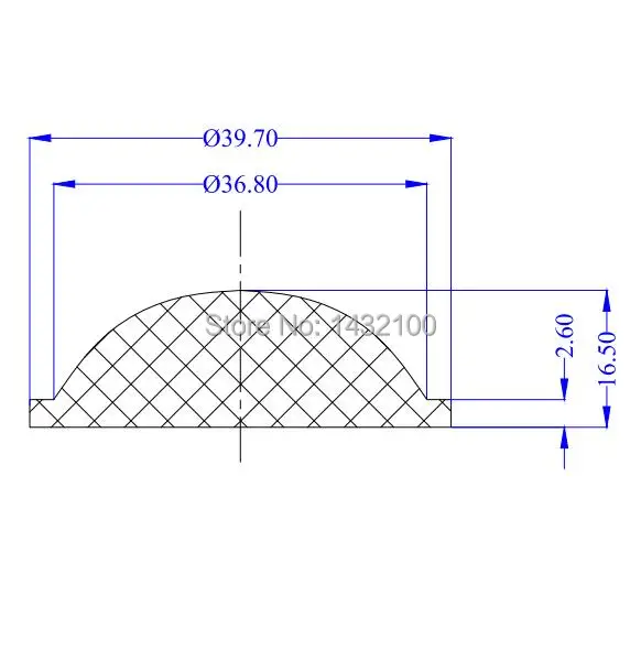 Светодиодный стеклянный объектив с матрицей диаметром 39 7 x мм для Bridgelux | CREE Citizen COB
