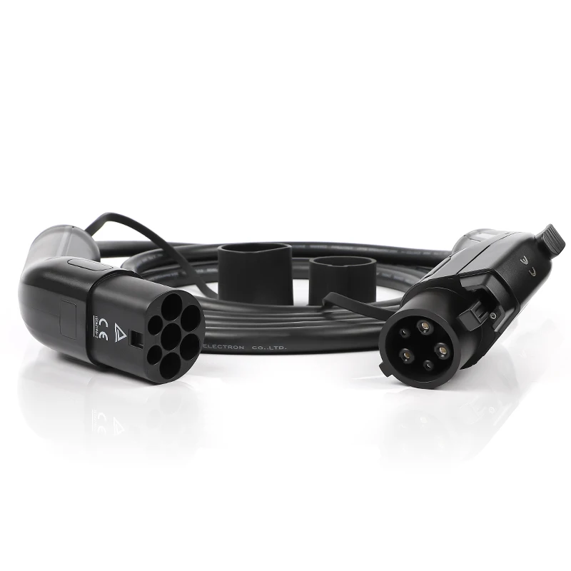 Электрический автомобильный зарядный кабель для электромобиля 16A 32A однофазный