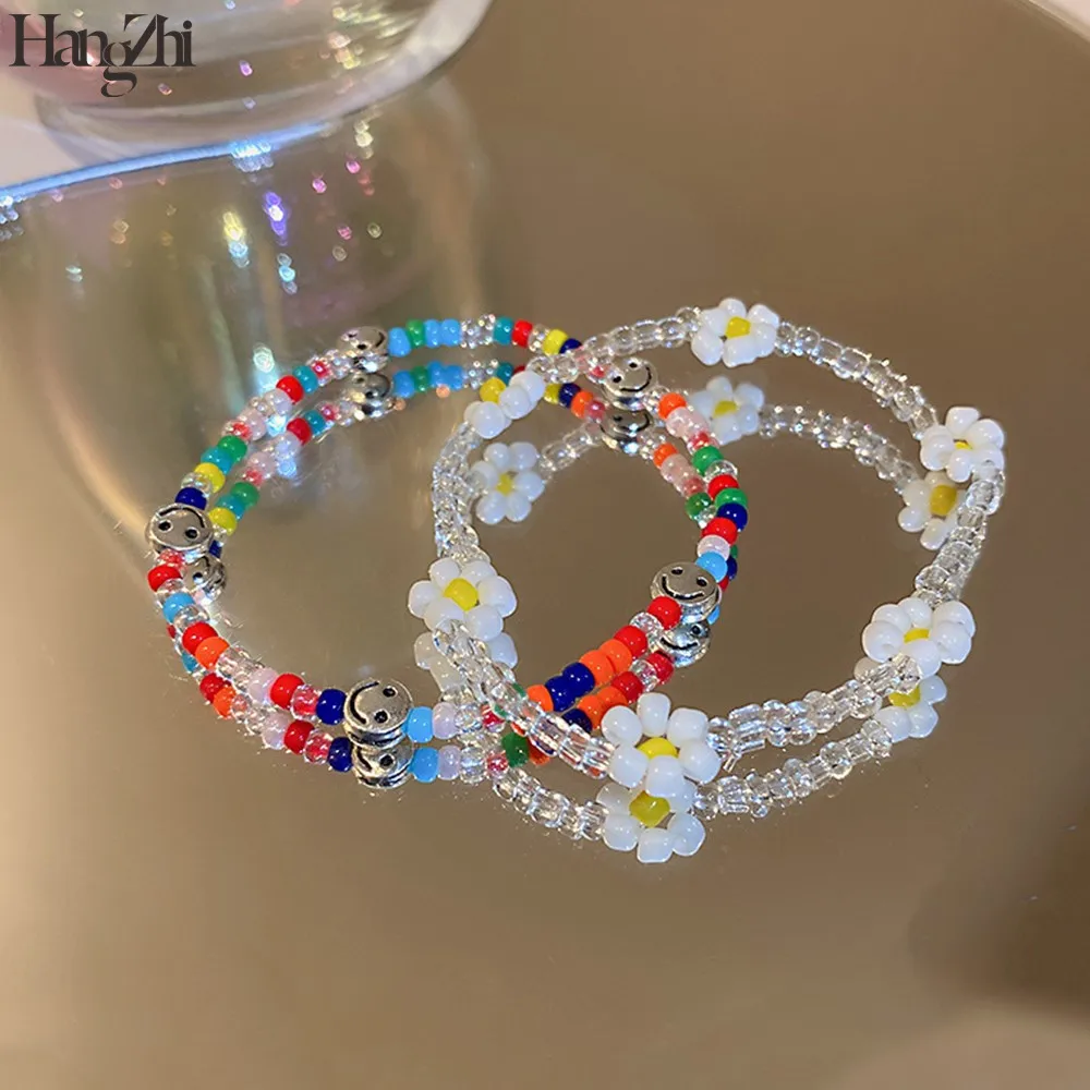 Новинка 2021 корейские разноцветные браслеты-цепочки для женщин HangZhi украшения