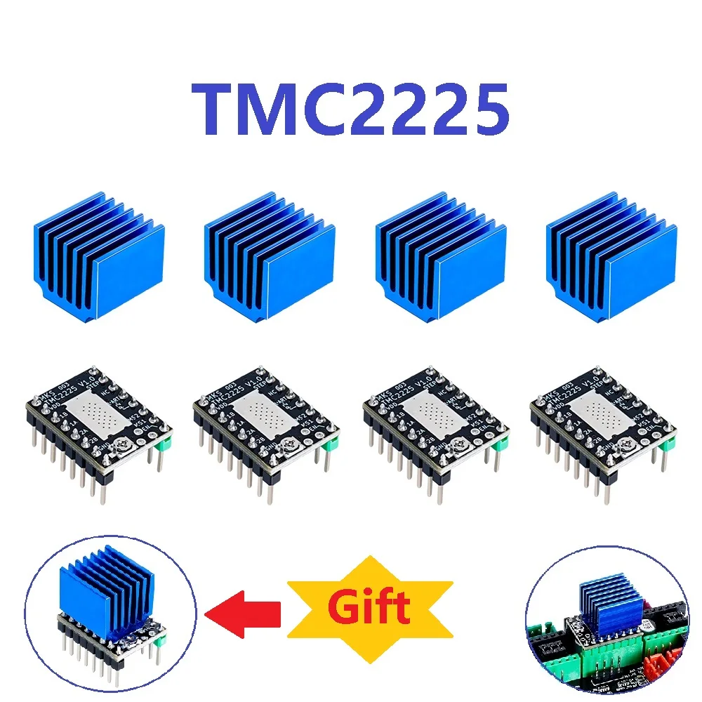 RAMPS Total 5pcs TMC2225 Stepper Motor Driver Replace TMC2208 TMC2209 StepStick 3D Printer Parts Ultra Silent for SGen_L | Компьютеры и