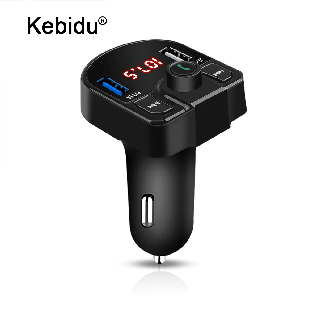 Автомобильный комплект громкой связи kebidu беспроводной Bluetooth FM ЖК передатчик mp3