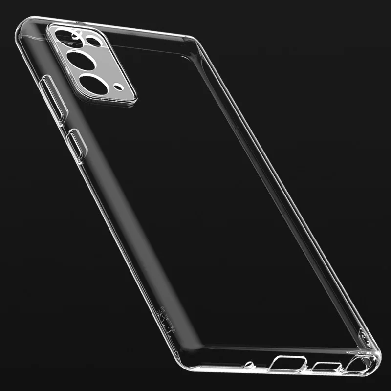 Для Samsung Galaxy Note 20 Ulttra чехол ультра-тонкий прозрачный из мягкого ТПУ объектив