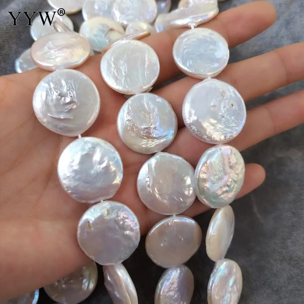 

Cultured Baroque Freshwater Pearl Beads Natural White 20mm 14.96 Inch Special Shape Pearls For Jewelry Making DIY Accessories
