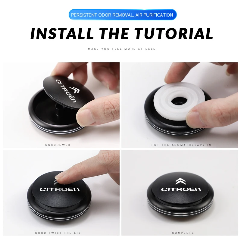 Auto Logo Rotating Car Air Freshener Perfume Interior Parts Decor Aromatherapy For Citroen C4 C3 C5 C1 C2 Berlingo Celysee Grand |