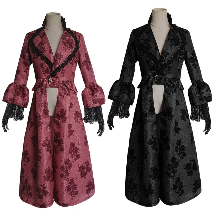 Средневековый Костюм для Хэллоуина черный костюм в стиле стимпанк Женская