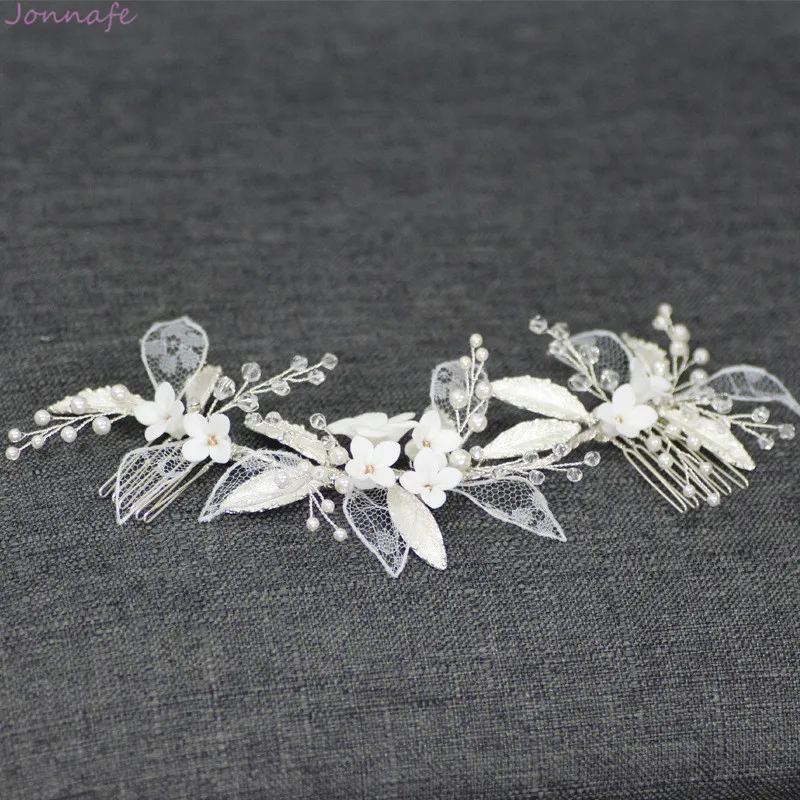 Очаровательная фарфоровая Цветочная Свадебная длинная расческа для волос