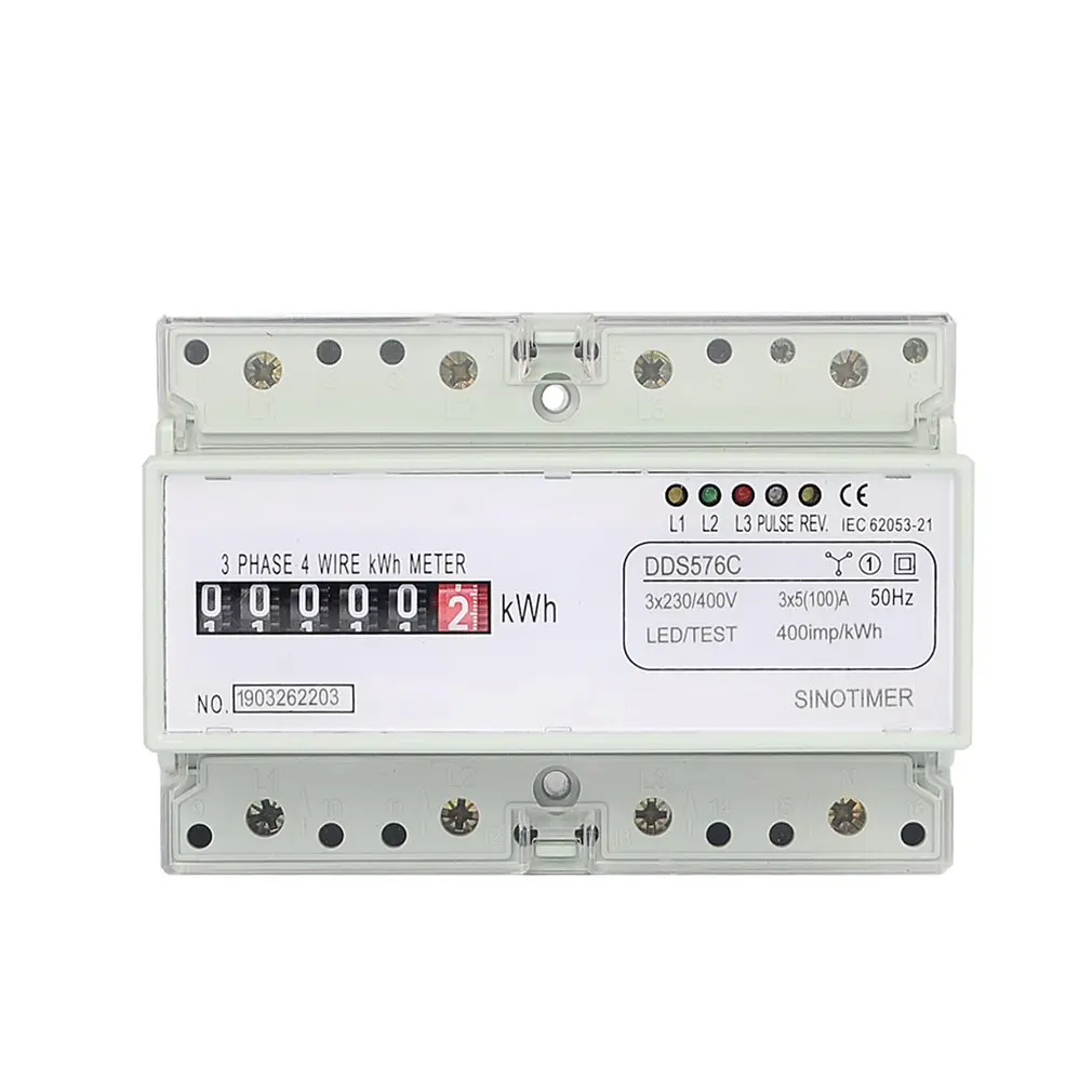 SINOTIMER DDS576C трехфазный 7P 4 провода аналоговый счетчик энергии имитации Мощность