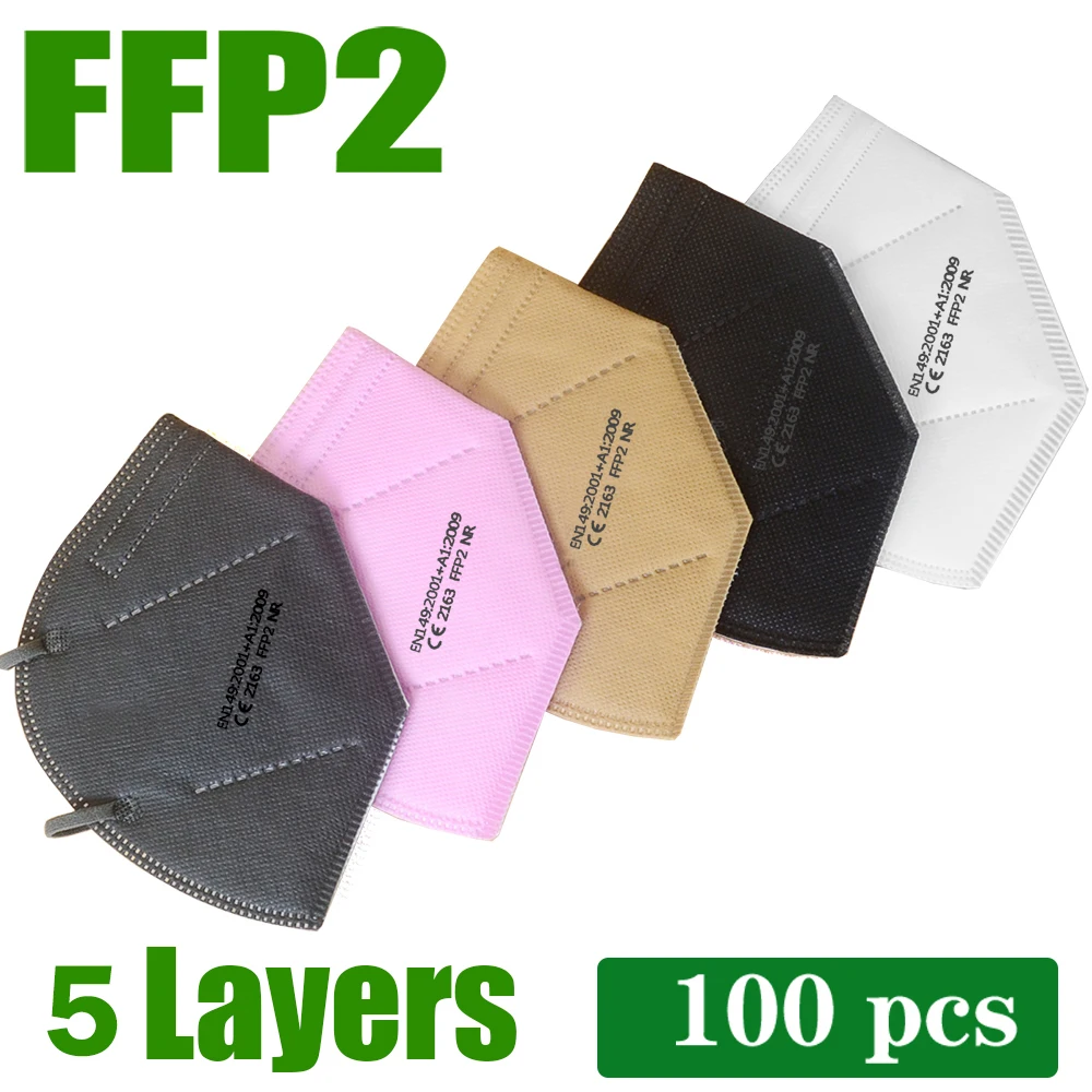 FFP2 маска 5 ти слойной фильтр Маска Защитная пылезащитные медицинская стандарт