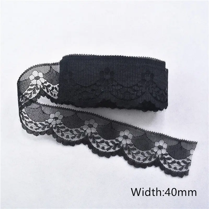 10 ярдов черная африканская кружевная ткань ленты для рукоделия 14-45 мм DIY Швейные
