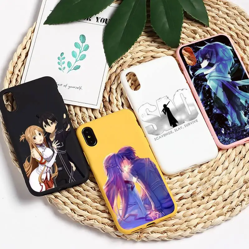 Чехол для телефона с рисунком из аниме Мастера онлайн iPhone 11 12 mini pro XS MAX 8 7 6 6S Plus X Φ SE