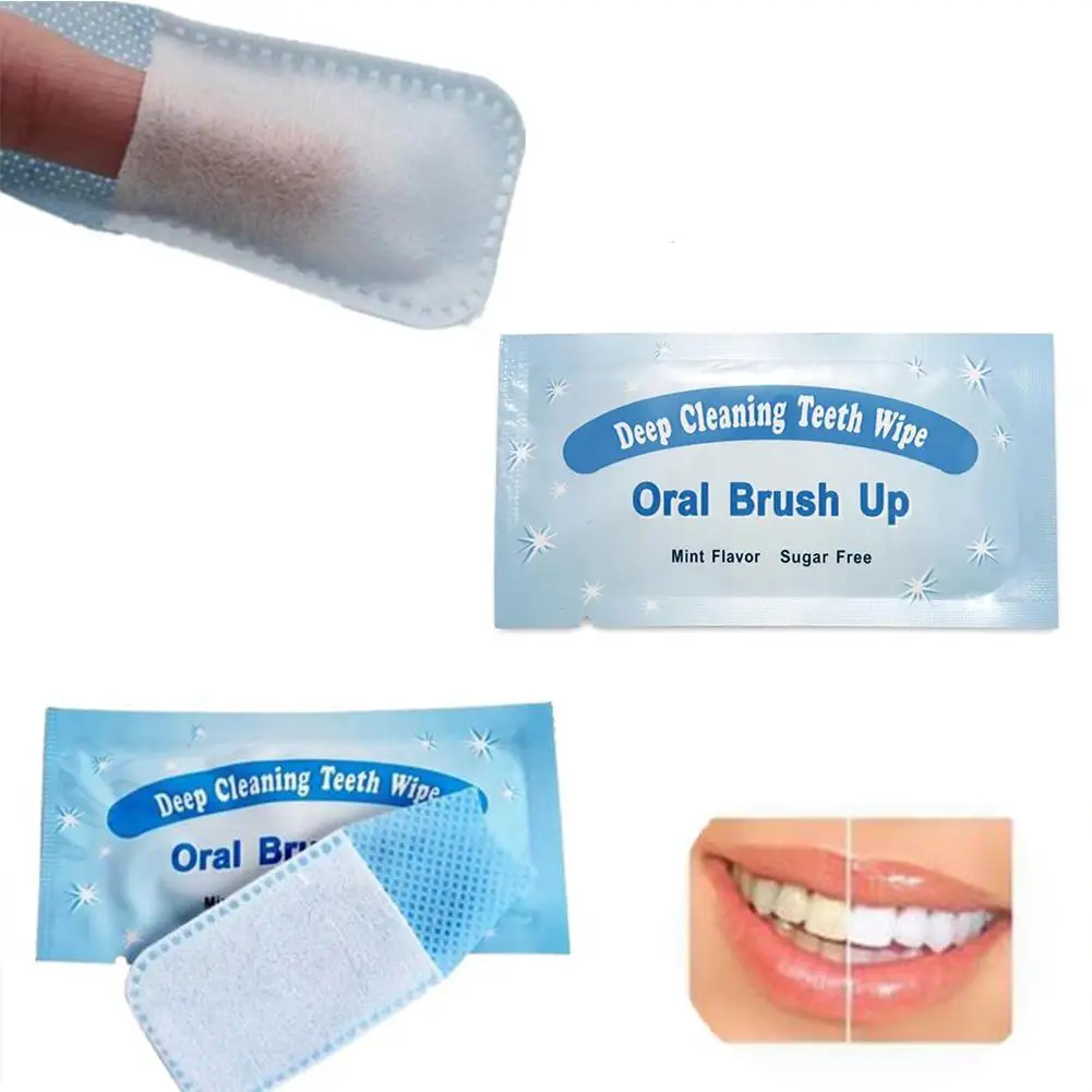 

10Pcs Natural Oral Brush Up Wipe Tooth Brush Finger Teeth Oral Teeth White Hygiene Dental Wipes Tip Deep Whitening Oral Cle Q0B3