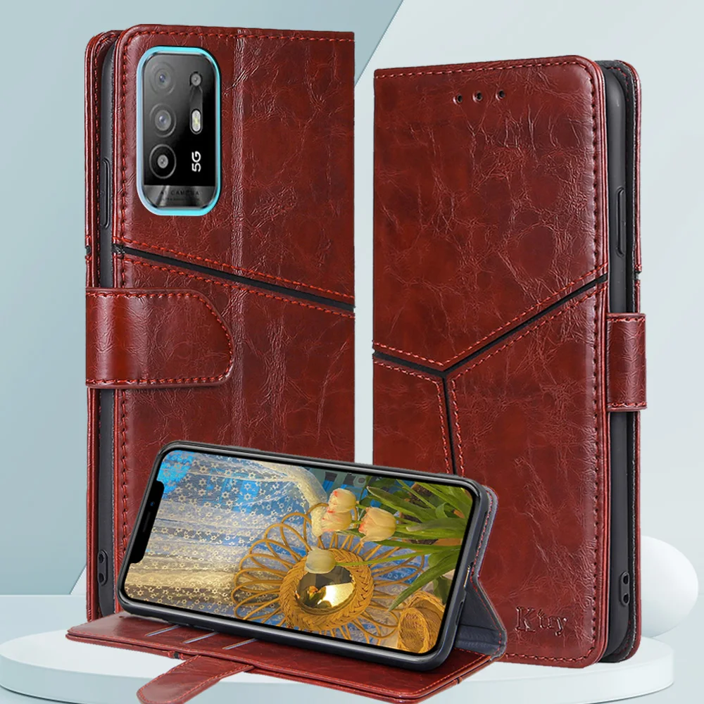 

For OPPO A94 5G Phone Leather Case F19 Pro Plus 6.43 inch Magnetic Wallet Cover Cover Reno 5Z Phone Case Fundas CPH2211