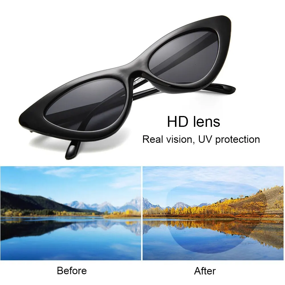 

1pc Riding Glasses Fishing Glasses Retro Vintage Sunglasses Vintage Cateye Goggles Sexy Small Cat Eye Sun Glasses for Women
