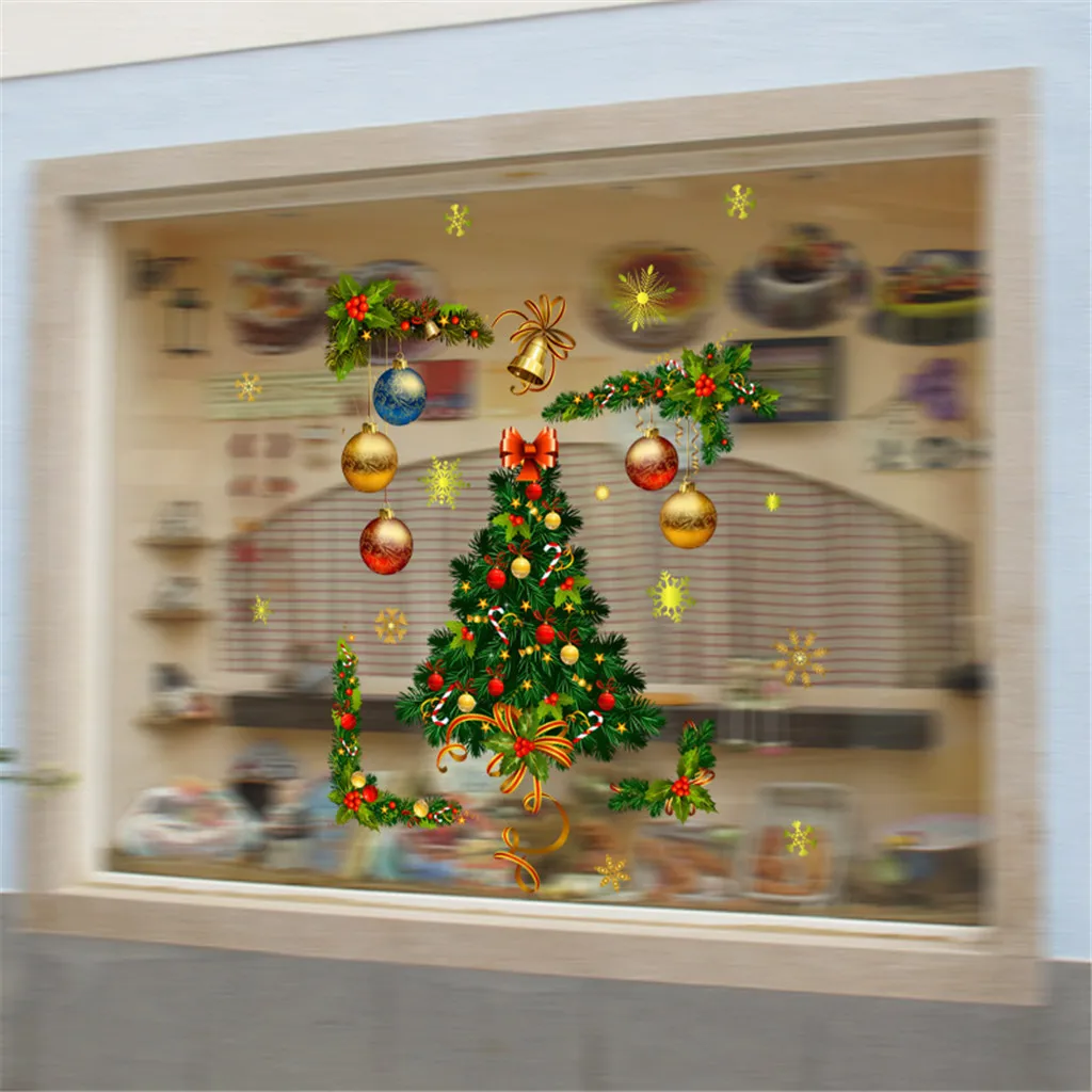 Веселая фотография украшения для дома настенное стекло Новогодняя компоновка