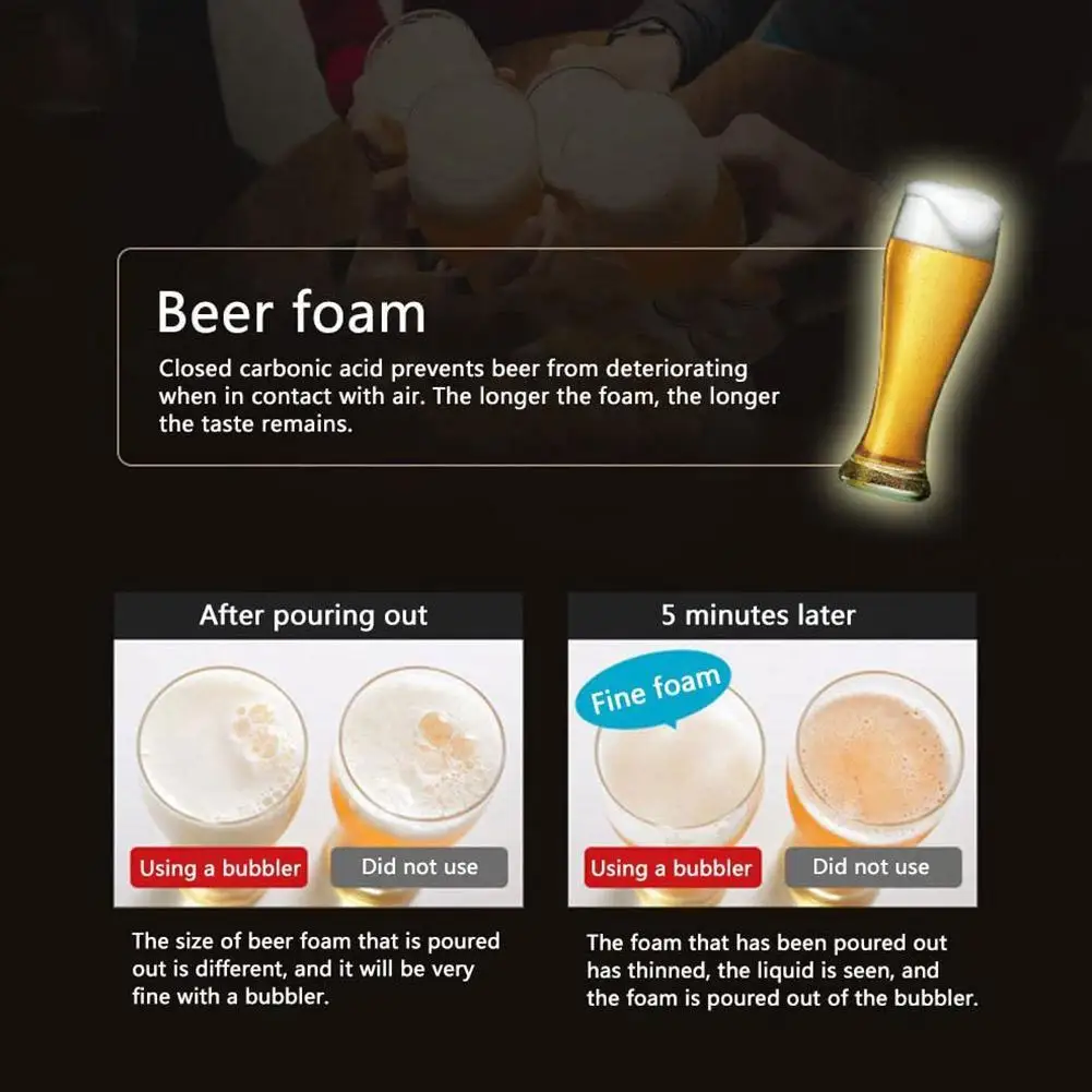 

Bar Tools Beer Bubbler Multifunction Supersonic Foaming Beer Beer Foam Maker For Ice Dropshipping Machine Foamer Portable S U3T1