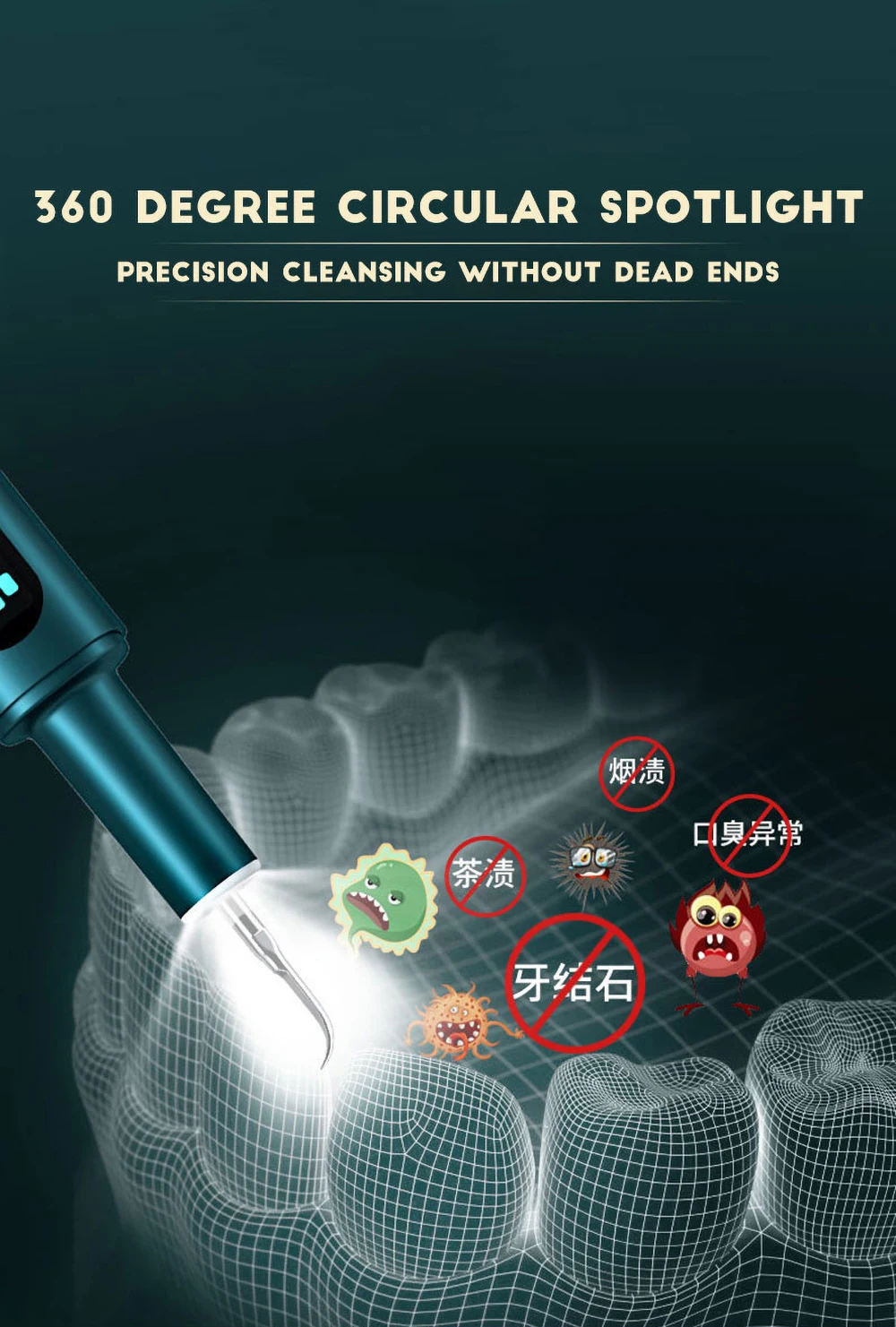 

Ultrasonic Scaler Dental High Quality Tooth Sonic Smart Calculus Remover Portable Calculus Remover Dental Scaler Teeth Whitening