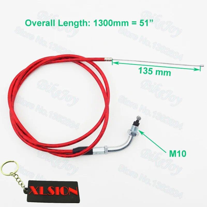 Красный газовый дроссельной заслонки 51 дюйм 1300 мм для 49cc 50cc 60cc 80cc моторизованный