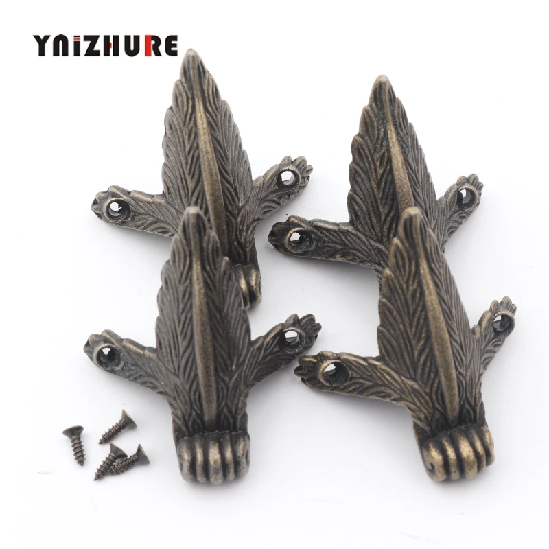 Ножки из цинкового сплава в форме зверя Декоративные ножки листа розы винтажная