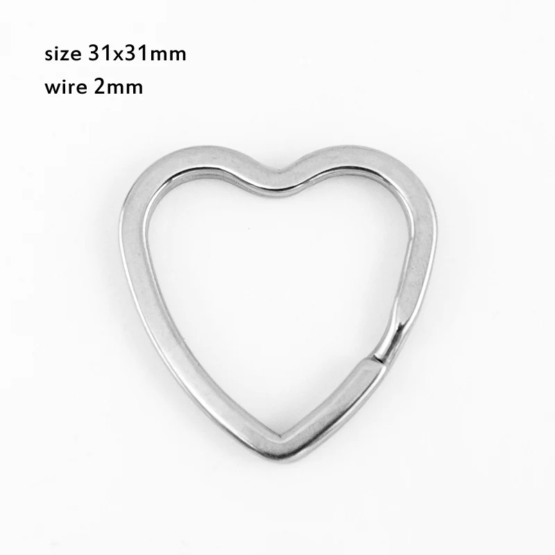 Брелок в виде сердца из настоящей нержавеющей стали 31 мм размер 2 провод хорошее