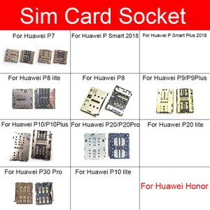 Держатель адаптера для sim-карты для Huawei P7 P8 P9 P10 P20 P30 P Smart 2018 Pro Plus Lite устройство для чтения карт памяти с гибкой лентой для ремонта