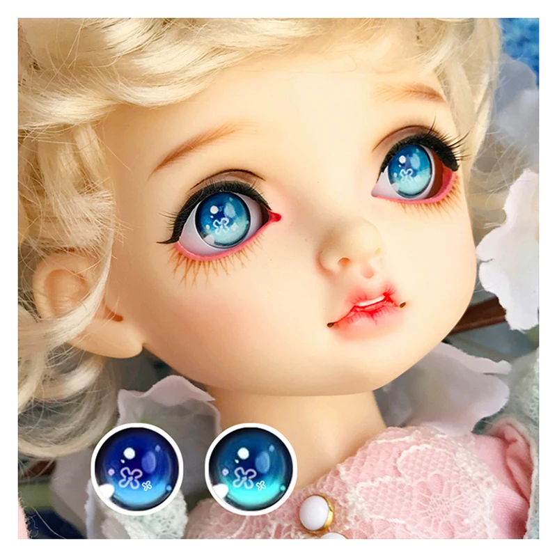 BJD кукольные глаза 10 24 мм синего цвета с металлическим эффектом для 1/8 1/6 1/4 1/3 SD DD