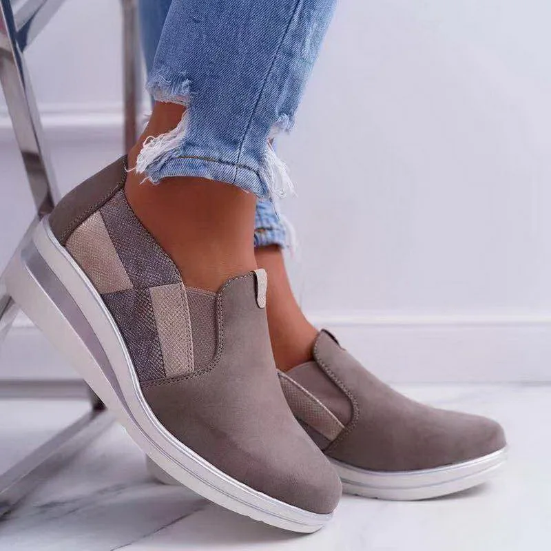Drak gray 2 PUIMENTIUA/женские кроссовки на платформе; блестящие сияющие стразы; модные повседневные женские балетки на плоской подошве; эспадрильи - Цвет: Drak gray 2
