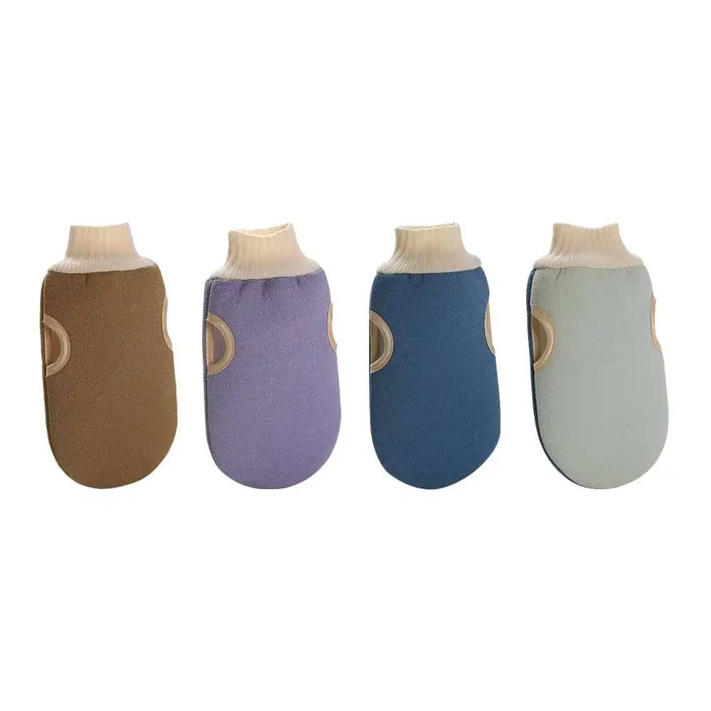 

4 Pcs/Set Back Scrub Exfoliating Skid Resistance Shower Scrubber Body Massage Double Rubbing Towel Two-sided Bath Glove