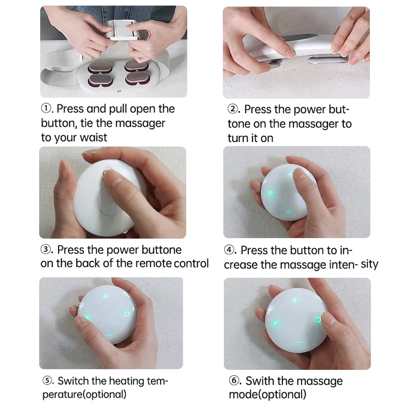 

EMS Smart Waist Massager Lumbar Spine Massager Lumbar Intervertebral Disc Protective Belt Home Back Massage Heating Kneading