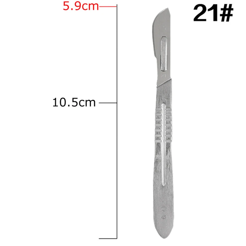 

10 pc 11#--23# Carbon Steel Surgical Scalpel Blades + 1pc 4# Handle Scalpel DIY Cutting Tool PCB Repair Animal Surgical Knife