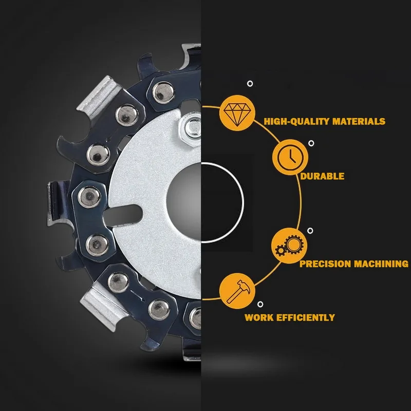 2.5 Inch 8 Teeth Chain Disk Carving Grinder Disc Woodworking Chainsaw With Angle Grinders Power Tool Accessoires | Инструменты
