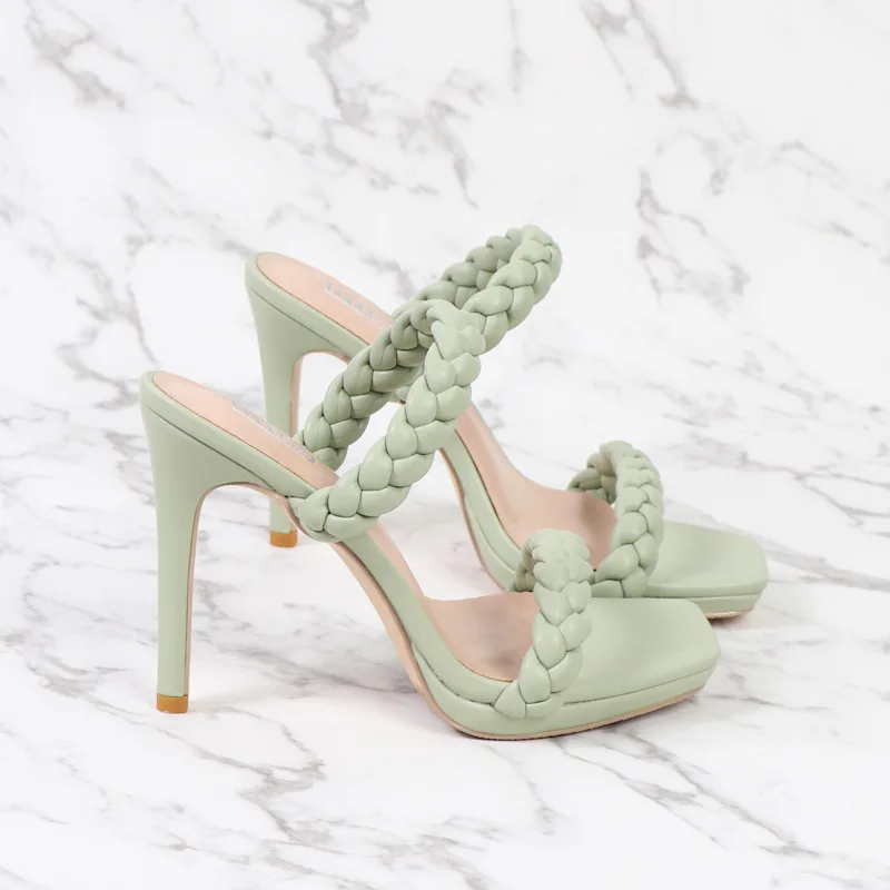 Sandals 2021 Summer New Sexy Thin Heel Party High Heels Women's Versatile Waterproof Platform Nightclub Simple Women's Shoes