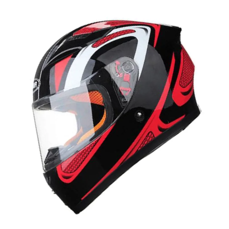 Новинка 2019 мотоциклетный шлем мотоциклетные шлемы на все лицо из АБС-пластика с