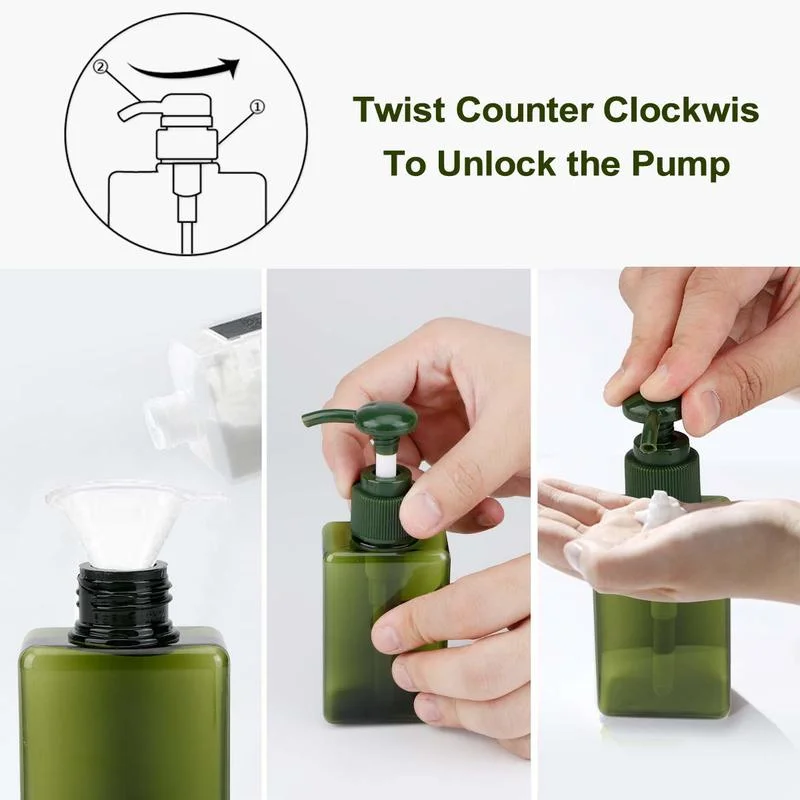 

Refillable Empty Pump Bottles Portable Travel Dispenser Vacuum Press Pump Bottles for Foundation Essence Foam Emulsion Shampoo