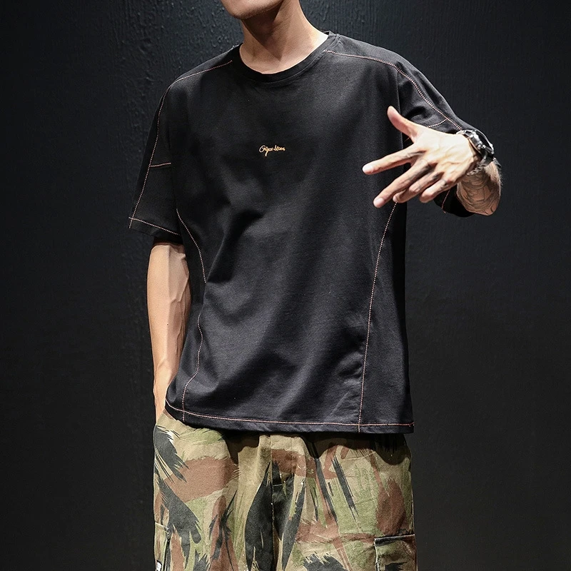 

Cotton Men's Fashion T-shirt Mens Summer Letter Tshirts 5XL Casual Black T shirt Tee Man Oversized White Tops & Tees Streetwear