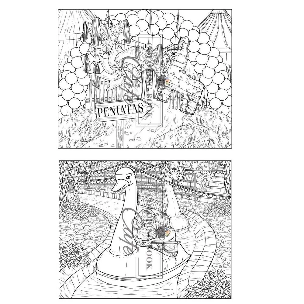 Cena Kraju Godziwej Kolorowanka: Wyposażony W Piękne I Relaksujące Kraju Godziwej Sceny I Zabawy Przejażdżki Karnawałowe I Stoi 25-strona