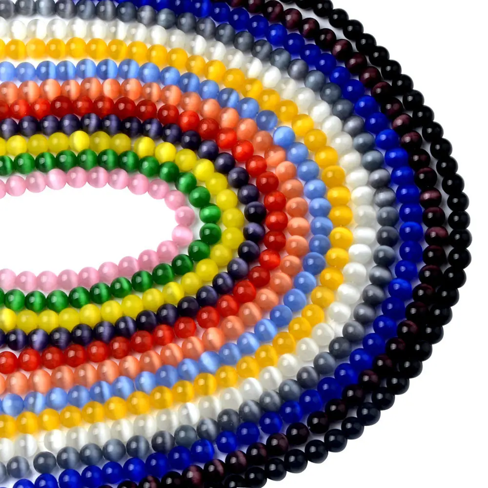 

Опаловые бусины, стеклянные бусины, полуготовые круглые бусины, бусины-нитки, Аксессуары для украшений «сделай сам», материалы для изготовл...