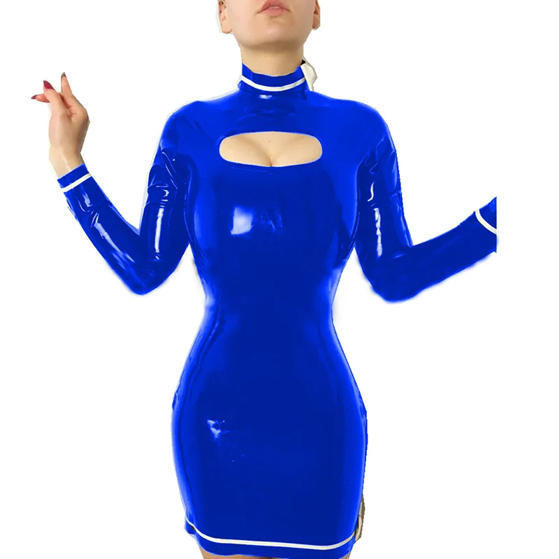 Размера плюс Клубная одежда для женщин с высоким плотно облегающим шею