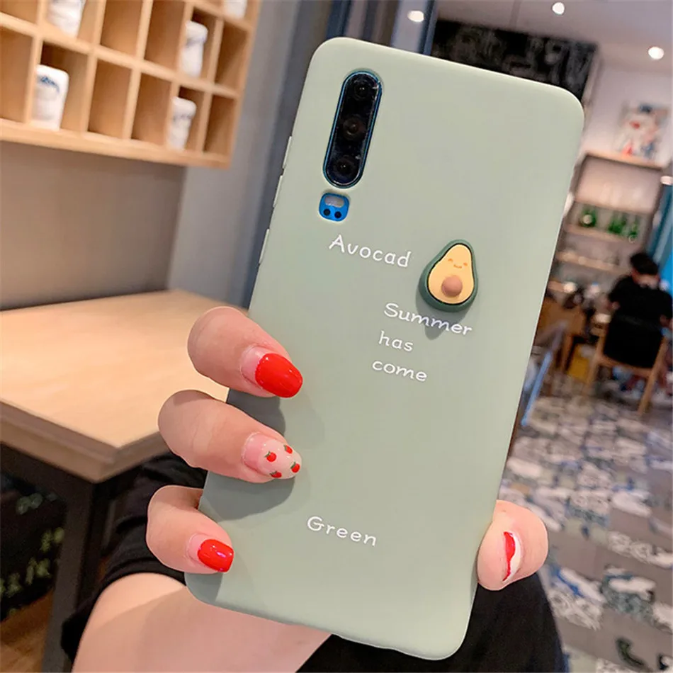 IPWSOO мультяшный 3D чехол для телефона с авокадо для huawei P30 Pro P20 mate 20 Nova 4 5i Honor 10 20 8X 9X Мягкий ТПУ силиконовый чехол Fundas