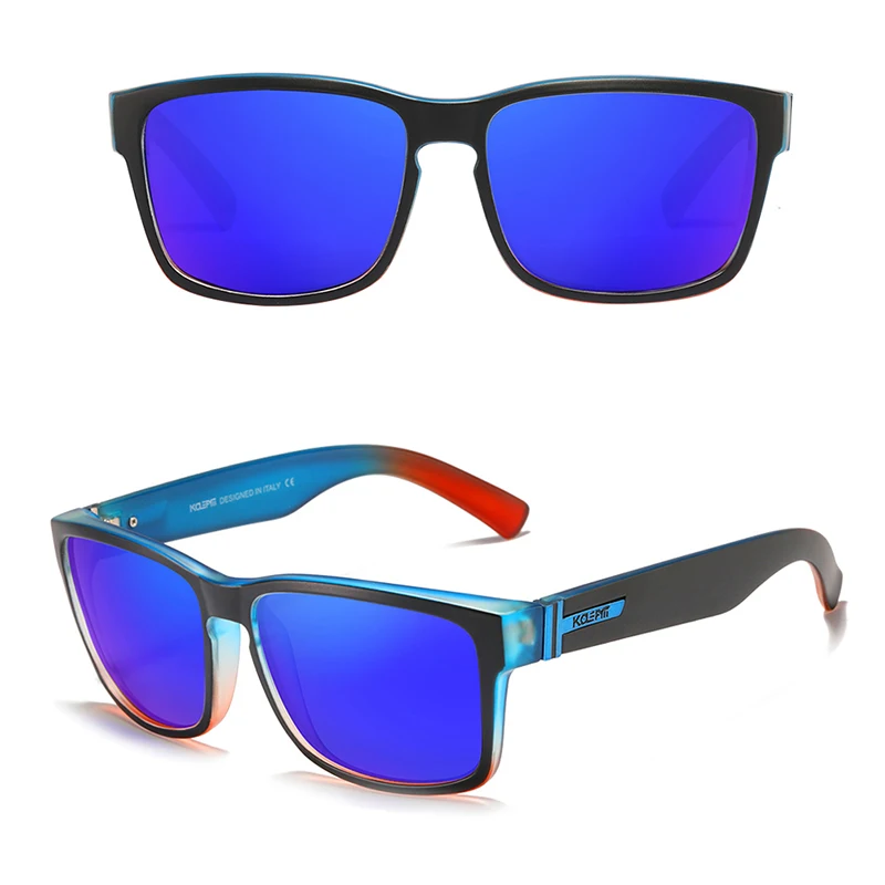 Мужские солнцезащитные очки KDEAM квадратные поляризационные в спортивном стиле