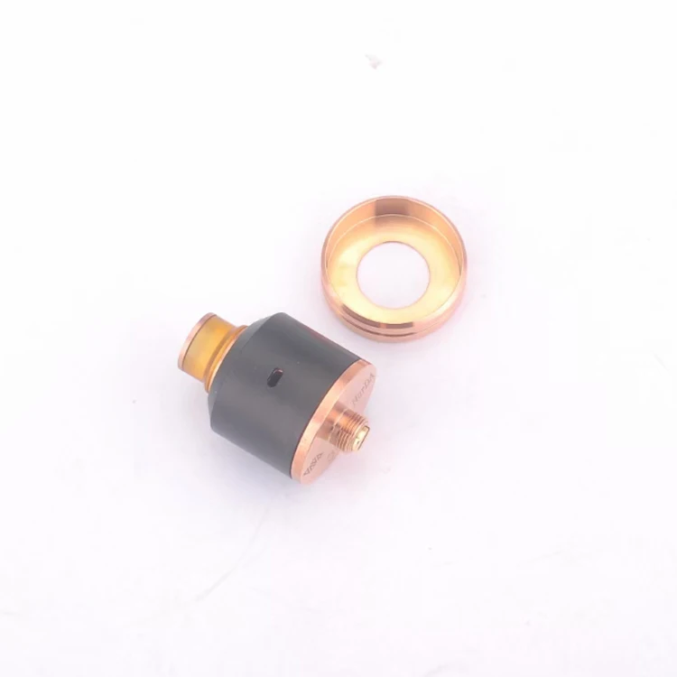 

YFTK style NarDA RDA 22mm Black/Brass colour 316 Stainless Steel With POM Top Cap Deep juice well Rebuildable Vape Tank Atomizer