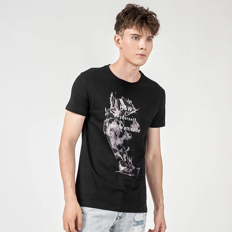 Футболка мужская с коротким рукавом 2020 хлопок надписью