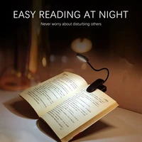 flexible 3 modes book lights usb led night light adjustable mini clip on desk lamp rechargeable for travel bedroom reading