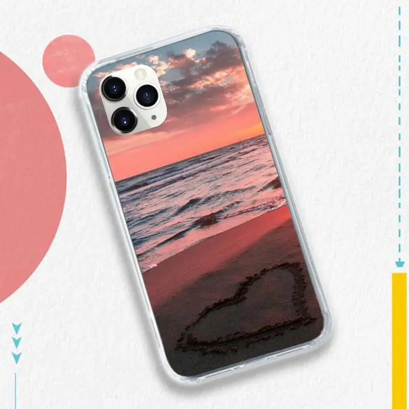 

Summer sunset beach Sea pattern Phone Case for iPhone 11 12 mini pro XS MAX 8 7 6 6S Plus X 5S SE 2020 XR