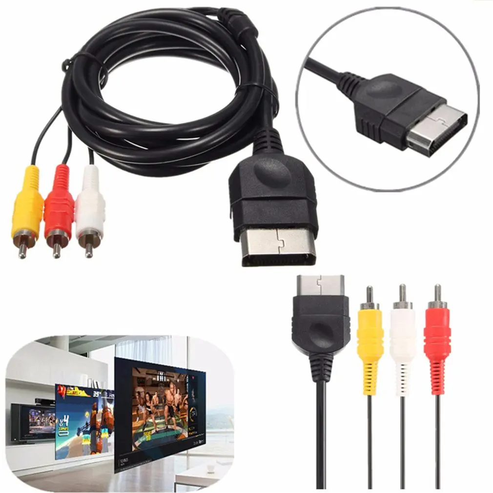 1x 6 футов AV аудио видео композитный кабель RCA для XBOX CLASSIC 1 стандарт разрешение