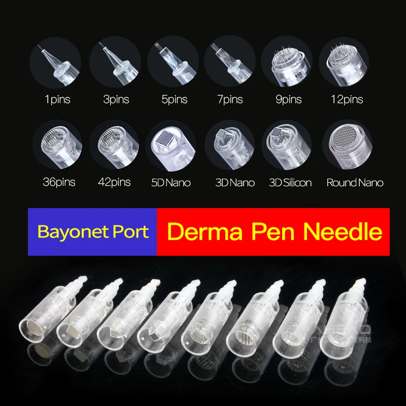 20pcs Bayonet Needle Cartridge for Derma Pen Micro Needles Replacement Tips Disposable Makeup Tattoon Heads | Красота и здоровье
