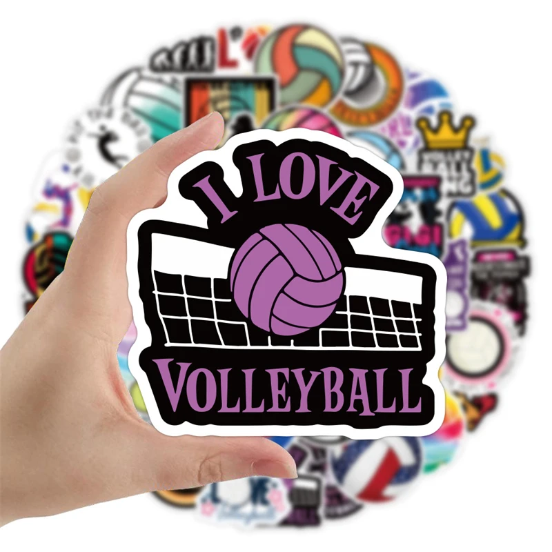 103050 pcs new volleyball doodle graffiti waterproof sticker motorcycle phone computer luggage fridge notebook helmet guitar free global shipping