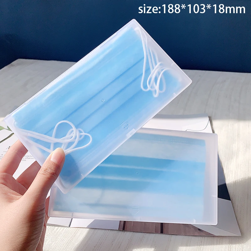 

1pc Portable Transparent Disposable Face Masks Case Container Storage Box Safety Pollution-free Dustproof Box Storage Organizer